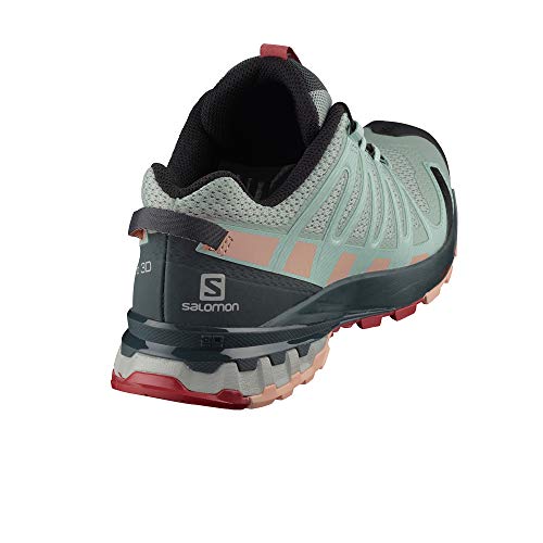 Salomon XA Pro 3D V8 Mujer Zapatos de trail running, Gris (Aqua Gray/Urban Chic/Tropical Peach), 45 ⅓ EU