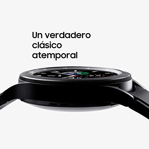 Samsung Galaxy Watch4 Classic – Smartwatch, Bisel Giratorio, Control de Salud, Seguimiento Deportivo, Bluetooth, 46 mm, Color Plata (Version ES)