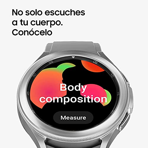 Samsung Galaxy Watch4 Classic – Smartwatch, Bisel Giratorio, Control de Salud, Seguimiento Deportivo, Bluetooth, 46 mm, Color Plata (Version ES)