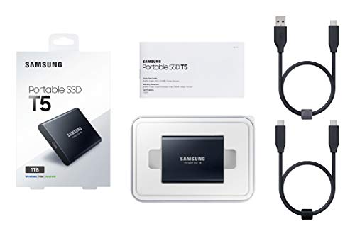 Samsung PSSD T5 - Disco duro externo, 1 TB, Conector USB 3.0, Gris