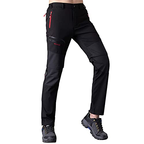 SANMIO Pantalones Aire Libre de Hombre Convertible Pantalones Cortos Trekking Senderismo Secado Rápido Pantalón Funcionales Escalada Correr Montar Caminar Pantalones