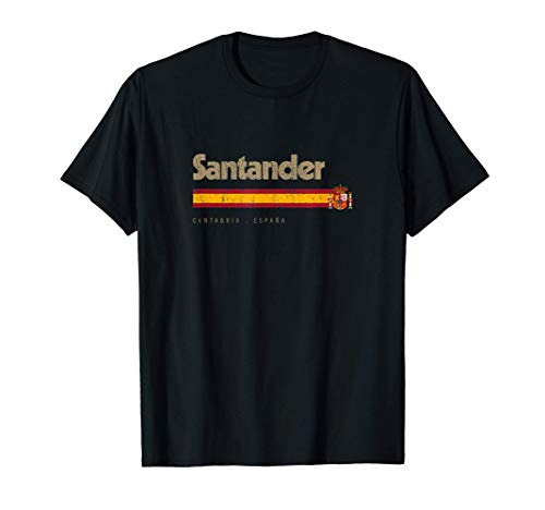 Santander Ciudad Española Vintage Bandera España Camiseta