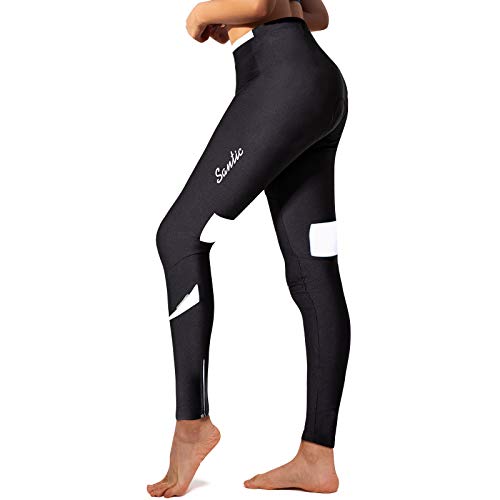 Santic Ciclismo Pantalones Mujer Largos Invierno Bicicleta Badana Rellenó Pantalones de Las Medias Culote Térmico Cálido MTB