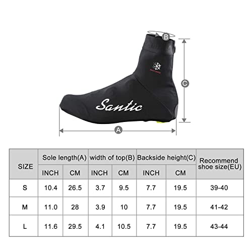 Santic Cubrezapatillas Ciclismo MTB Cubrezapatillas Bicicleta Invierno Cubrezapatos Ciclismo con Fleece adentro L