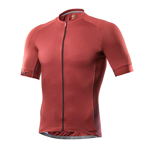 Santic Maillot Ciclista Hombre Top Ciclismo Bicicleta Bici Transpirable Secado Rápido Jersey Ciclista Yorkson Rojo EU L