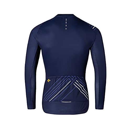 Santic Maillots Ciclismo Hombre Camisetas Ciclismo Manga Larga Azul Oscuro EU XL