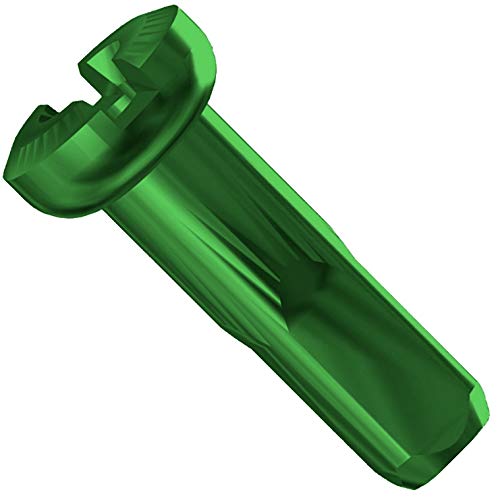 Sapim Pezones de radios de aleación de poliax, Color Verde, 14 mm