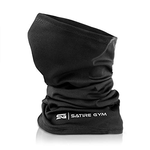 Satire Gym – Piezas braga cuello transpirable/Bufanda tubular de secado rápido, cubrecuellos protector de boca hombres - Fabricación de calidad, protector de cara y uso para deporte (Paquete de 1)