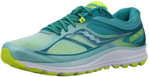 Saucony Guide 10 W, Zapatillas de Running para Mujer, Turquesa (Teal/Citron), 38 EU