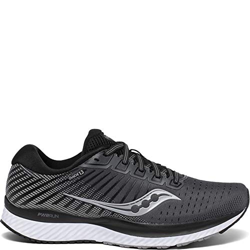 Saucony Women's S10549-40 Guide 13 Running Shoe, Black | White - 5 W US