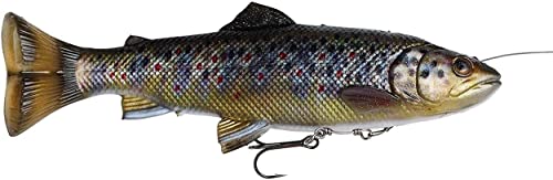 Savage Gear Trucha 4D Line Thru Pulse Tail (20 cm, 102 g), color marrón