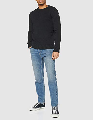 Schott NYC Ploutrider1, Suéter para Hombre, Negro (Black), Small
