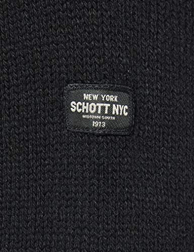 Schott NYC Ploutrider1, Suéter para Hombre, Negro (Black), Small
