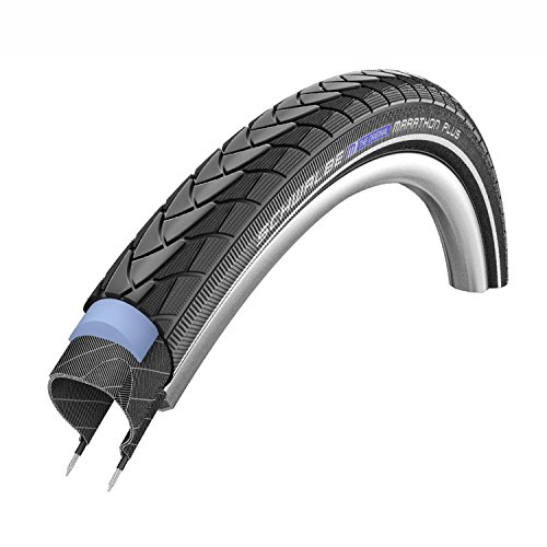 Schwalbe Reifen Marathon Plus SmartGuard cordoni, Unisex, Schwarz mit reflektierendem Streifen, 26x1.35