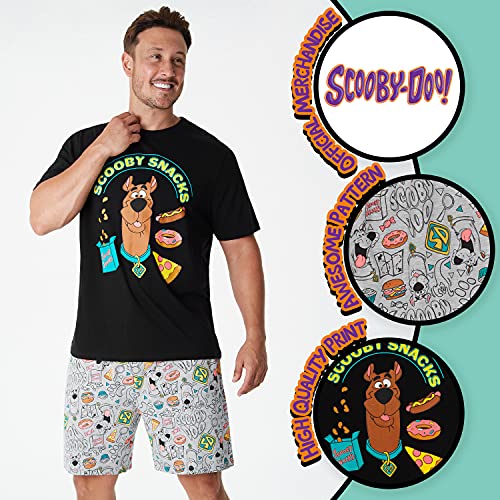 Scooby-Doo Pijama Hombre, Conjunto Hombre Algodón, Pijama Corto Hombre S - 3XL (M, Negro)