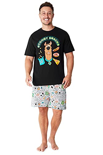 Scooby-Doo Pijama Hombre, Conjunto Hombre Algodón, Pijama Corto Hombre S - 3XL (M, Negro)