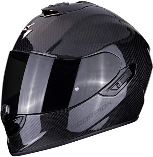 Scorpion 2476-25849 Casco para moto Exo 1400 Air Carbon Solid, negro, M