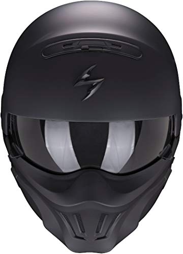 Scorpion Exo Combat EVO Solid Casco Moto, Hombre, Negro Mate, XXL