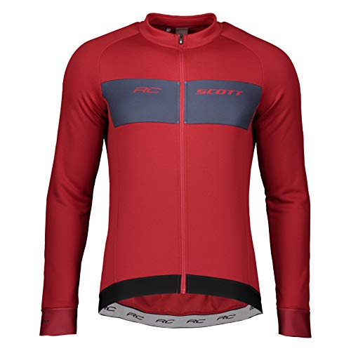Scott RC - Camiseta de ciclismo de invierno, color rojo y azul, 50-52