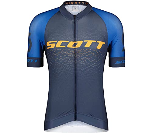 Scott RC Pro 2022 - Maillot de ciclismo (corto), color azul y naranja