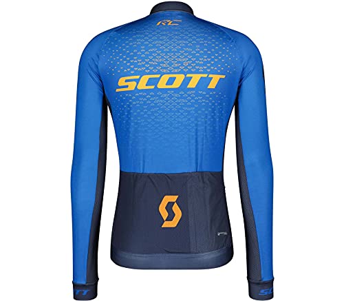 Scott RC Pro 2022 - Maillot de ciclismo (largo), color azul y naranja