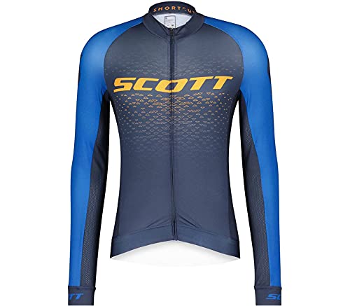 Scott RC Pro 2022 - Maillot de ciclismo (largo), color azul y naranja