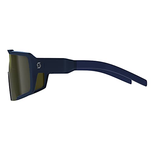 Scott Shield - Gafas intercambiables para bicicleta, color azul y dorado