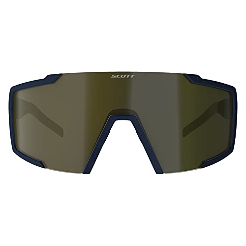 Scott Shield - Gafas intercambiables para bicicleta, color azul y dorado