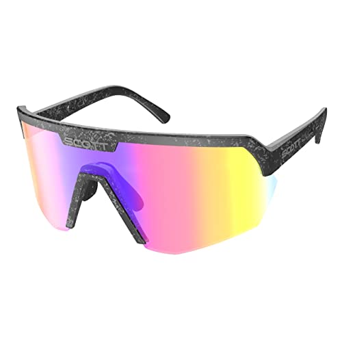 Scott Shield - Gafas intercambiables para bicicleta, color negro, azul, gris y cromado