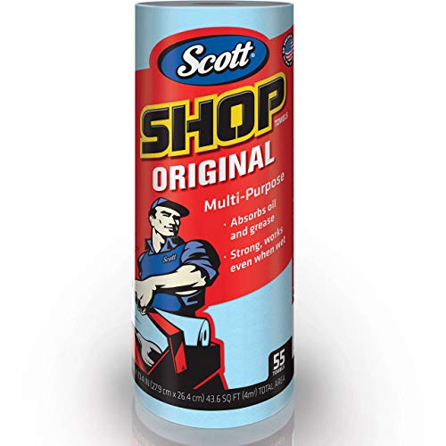 Scott Shop - Pack de 10 de 55 Hojas por Rollo, tamaño de Hoja de 27,94 x 26,41 cm, Absorbe líquidos, aceites y Grasa
