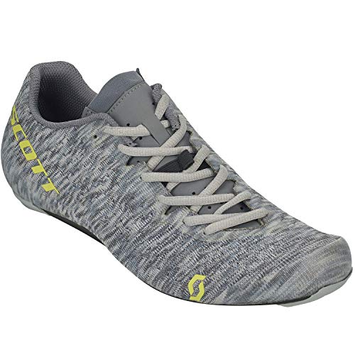 SCOTT Zapatilla Carretera RC Lace Knit Ciclismo, Hombre, Gris/Amarillo, 40 EU