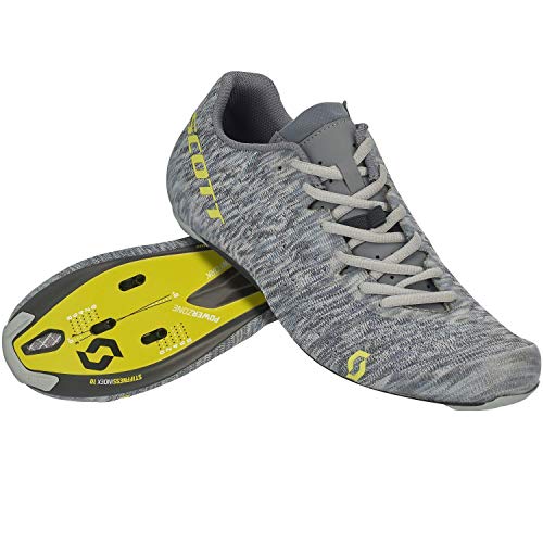 SCOTT Zapatilla Carretera RC Lace Knit Ciclismo, Hombre, Gris/Amarillo, 40 EU