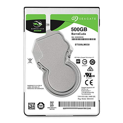 Seagate Barracuda ST500LM030, 500 GB HDD SATA 6 Gb/s 5400rpm, 6,4 cm 7 mm, 28 MB de caché BLK