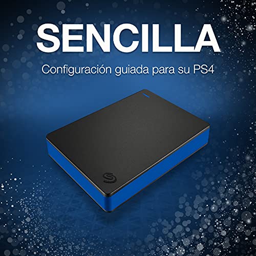 Seagate Game Drive for PS4, 4 TB, Unidad de disco duro externa, HDD portátil, compatible con PS4 y PS5 (STGD4000400)