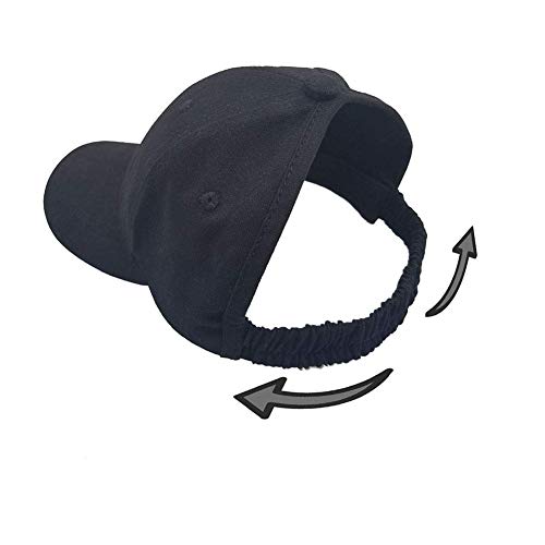 SEALEN Béisbol Gorra Sombrero para el Sol para Cola de Caballo Natural Rizado Pelo Afro (Negro)