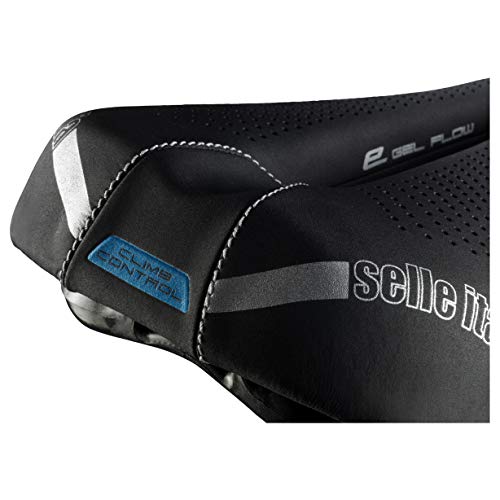 Selle Italia - Sillìn Bicicleta de Carretera Lady E-Bike Gel Flow, Rail Manganese Tubo Ø7, Sillìn Road Gran Turismo Fibra-tek, Comfort Gel, Amortiguador