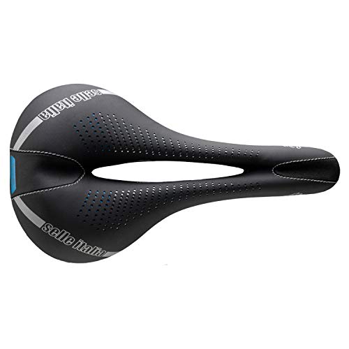 Selle Italia - Sillìn Bicicleta de Carretera Lady E-Bike Gel Flow, Rail Manganese Tubo Ø7, Sillìn Road Gran Turismo Fibra-tek, Comfort Gel, Amortiguador