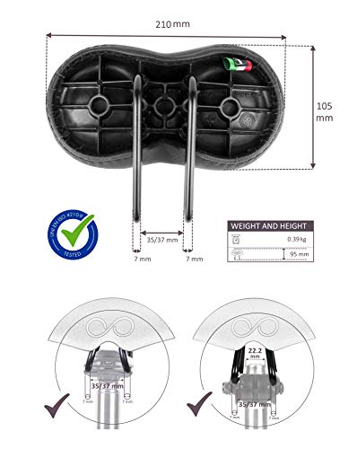 sellOttO Diabolik - Nuevo sillín Sport Line, Acolchado Gel antiprostatico Hombre - Ideal para Bici City-Bike, Estática casa, Carga, Triathlón