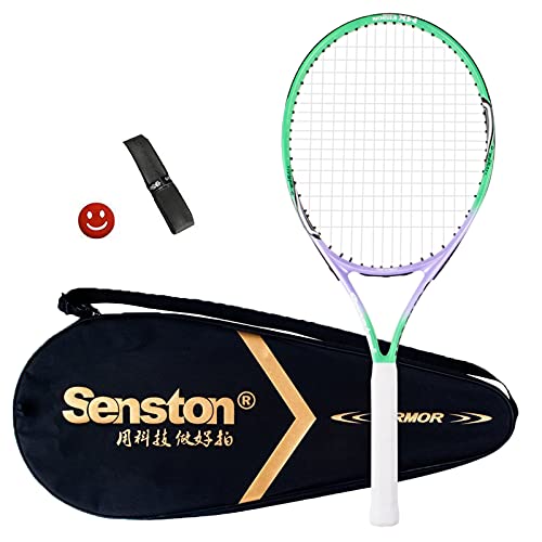 Senston Raqueta de Tenis 19/23/25,One-Piece-Desgin Raqueta Tenis, Incluido 1 Bolsa de Tenis / 1 Grip / 1 Amortiguadores