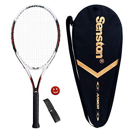 Senston Raqueta de Tenis Unisex,Incluido Bolsa de Tenis / 1 Grip / 1 Amortiguadores