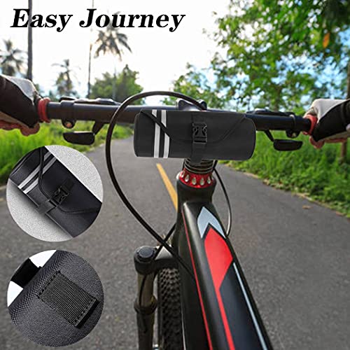 Sethexy Bolsa de manillar de ciclismo Impermeable Bolsa de almacenamiento delantera para bicicletas Gran capacidad Bolsa de cubo para bicicleta Multifuncional Bolsa de tubo frontal de bicicleta