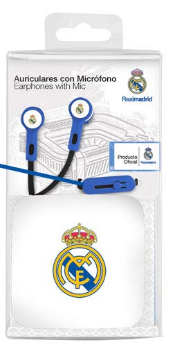 Seva Import Auricular Boton R.Madrid, Blanco, Talla Única