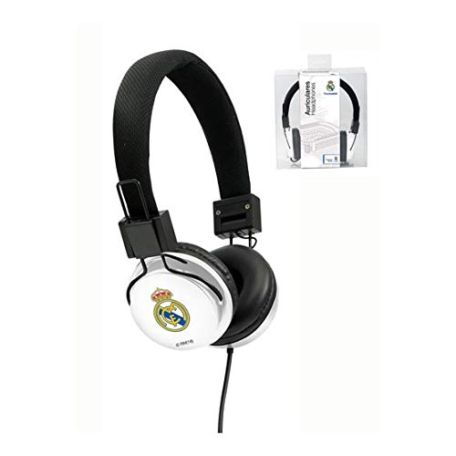 Seva Import Real Madrid Auriculares Casco, Blanco, Talla Única