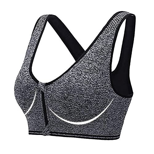 Sfit Sujetador Deportivo Mujer 2/3Pack Cierre Delantero Cremallera de Apertura Frontal Sujetador Alto ImpactoAlmohadilla Extraíble Sin llantas Cómodo Ropa Mujer para Entrenamiento Yoga Físico