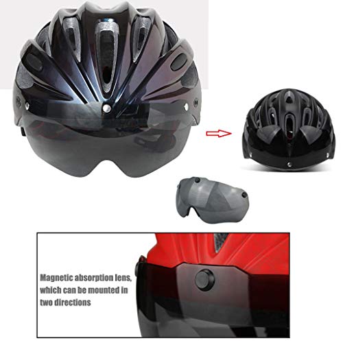 sharprepublic 2X Lente de Gafas Casco de Bicicleta Magnético Gafas len Gafas de Sol Visera Triatlón