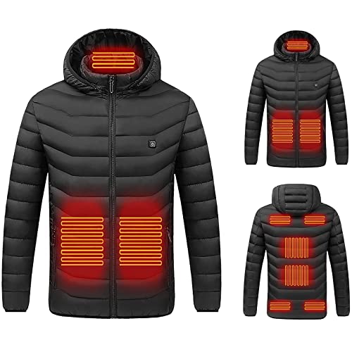 SHATONG Abrigo con calefacción eléctrica para Hombres y Mujeres - Chaqueta con calefacción eléctrica USB Recarga Chaquetas cálidas con Cremallera Abrigo para Esquiar