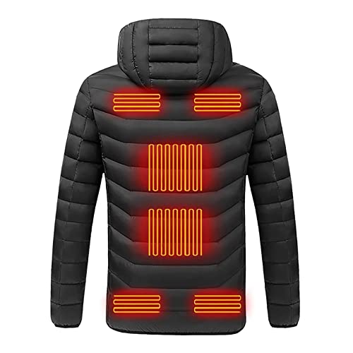 SHATONG Abrigo con calefacción eléctrica para Hombres y Mujeres - Chaqueta con calefacción eléctrica USB Recarga Chaquetas cálidas con Cremallera Abrigo para Esquiar