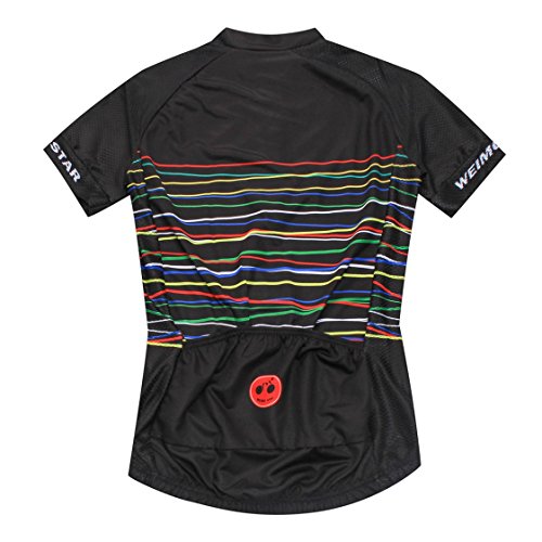 Shenshan - Maillot de ciclismo para hombre y mujer, transpirable, multicolor, talla XL