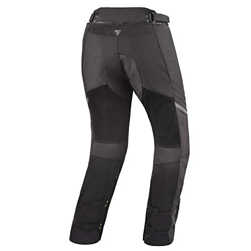 SHIMA JET Pantalon Moto Hombre - Pantalones Moto Touring de Verano de Mesh Textil Hombres con Membrana Impemeable, Prottecion CE de Rodilla (Negro, S)