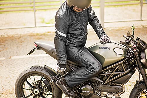 SHIMA JET Pantalon Moto Hombre - Pantalones Moto Touring de Verano de Mesh Textil Hombres con Membrana Impemeable, Prottecion CE de Rodilla (Negro, S)